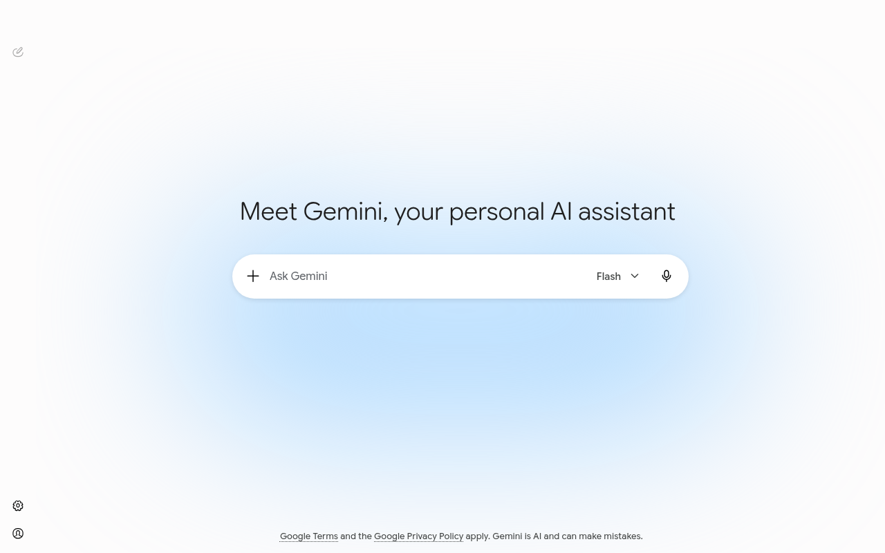 Google Gemini homepage — screenshot of gemini.google.com
